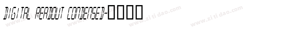 Digital Readout Condensed字体转换